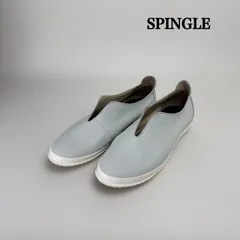 SPINGLE plain toe leather slip-on SP-1826 Light Gray S 24.5cm スピングル 現行 プレーントゥ スリッポン レザー 本革 レディース 美品 広島 スピングルムーブ ナチュラルのサムネイル