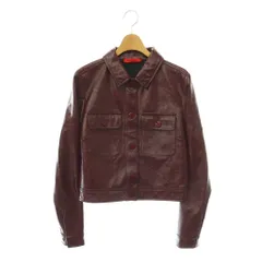 マックス&コー MAX&CO. エナメルジャケット クロップドジャケット S ワイン /DF ■OSのサムネイル