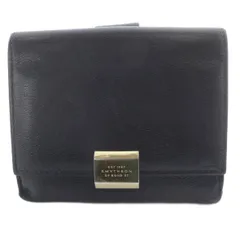 スマイソン SMYTHSON 二つ折り財布 コンパクトウォレット レザー 黒 ブラック /BB ▲Hのサムネイル