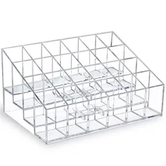 MOSIKER リップ収納 24本 プラスチック 透明 卓上収納 コスメ収納 コンパクト 1のサムネイル