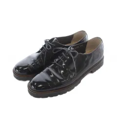 マーガレットハウエル MARGARET HOWELL レースアップシューズ 23.5cm 黒 ブラック エナメル 厚底 光沢 /RI ■OSのサムネイル