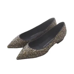 ジュゼッペザノッティデザイン GIUSEPPE ZANOTTI DESIGN グリッターパンプス 38 ゴールドカラー ポインテッドトゥ /RI ■OSのサムネイル