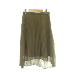 クリアインプレッション CLEAR IMPRESSION プリーツスカート ロング アシンメトリーヘム 2 茶 ブラウン /MI ■MAのサムネイル