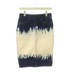 イザベルマラン ISABEL MARANT スカート 36 インディゴ 白 ケミカルウォッシュ柄 膝丈 タイトシルエット /JPのサムネイル