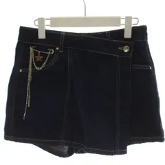 ザラ ZARA デニムスカート キュロット ショートパンツ EUR XS 紺 ネイビー /GGのサムネイル