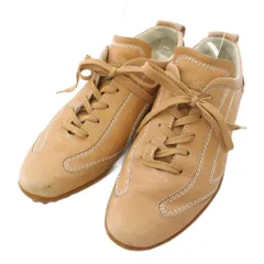トッズ TOD'S スニーカー ドライビングシューズ レザー 37 ベージュ /TKのサムネイル