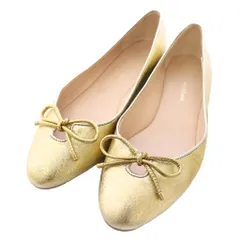 スチュアートワイツマン STUART WEITZMAN バレエシューズ フラットシューズ パンプス 35.5 ゴールド /TKのサムネイル