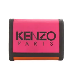 ケンゾー KENZO 二つ折り財布 小銭入れ ロゴ ピンク オレンジ 黒 ブラック /AN22のサムネイル