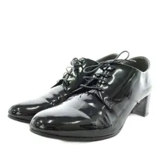 マッキントッシュフィロソフィー MACKINTOSH PHILOSOPHY パンプス ヒール レースアップ エナメル 24.0cm 黒 ブラック /AN43 ▲Hのサムネイル