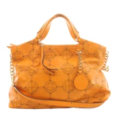 ヘンリーベンデル HENRI BENDEL ショルダーバッグ ハンドバッグ 2WAY レザー パンチング 総柄 オレンジ /KU 37のサムネイル