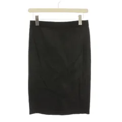 ヘルムートラング HELMUT LANG Stretch Plonge 2 Knee Length SK レザー スカート ひざ丈 タイト 羊革 2 黒 /YMのサムネイル