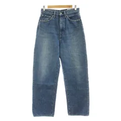 クロ KURO DENIM OPTIMA デニムパンツ ジーンズ ワイドテーパード ジップフライ ウォッシュ加工 27 インディゴブルー /KUのサムネイル