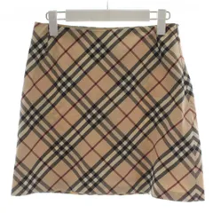 バーバリー ロンドン BURBERRY LONDON 台形スカート ITA 42 ベージュ ノバチェック ミニ丈 /GG46のサムネイル