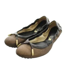 トッズ TOD'S バレエシューズ リボン 36 茶 ブラウン 黒 ブラック /AN66のサムネイル