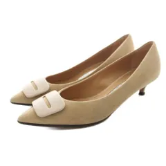 ペリーコ PELLICO ANELLI FIBBIA パンプス ポインテッドトゥ スエード 35.5 ベージュ /KU ●Dのサムネイル