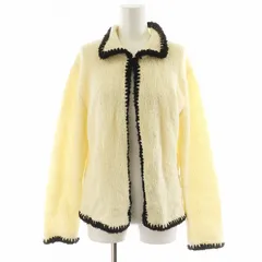 ルネ Rene INTERNATIONAL ニットジャケット ウール 38 アイボリー 黒 ブラック /AN15のサムネイル