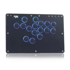 Haute42 レバーレスコントローラー レバーレスアケコン T16 PRO ブラック 静音 無遅延 押し心地ばつぐん EVO 大会対応 スリム 天板広め 膝置き可 格闘ゲーム向け Windows PC Switch2 Switch PS4  0a11d76f