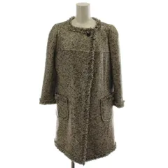 トゥービーシック TO BE CHIC ノーカラーコート 中わたコート 40 マルチカラー 長袖 総柄 UWF13-640-09 /GG2 ■BM のサムネイル