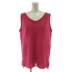 アダワズ ADAWAS PAPER YARN TANKニット カットソー F ピンク ノースリーブ Vネック ADWS-108-29 /GG ■MUのサムネイル