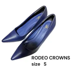 No.E12 (♡)RODEO CROWNS ネイビー パンプス S シンプルのサムネイル