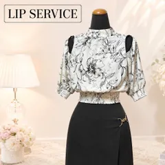 LIP SERVICE リップサービス 2way 肩開き 花柄 ブラウス M相当のサムネイル