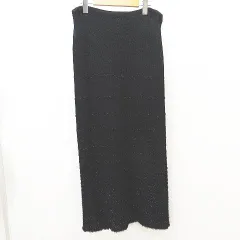 ハーディエイミス HARDY AMIES ロング丈 スカート タイト M ブラック 黒系 ラメ スペインのサムネイル