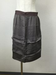 Ballsey サテンティアードスカート ブラウン 38