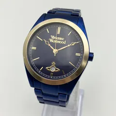 Vivienne Westwood ヴィヴィアンウエストウッド St. James セントジェームス 腕時計 アナログ クォーツ ネイビー ゴールド 現状品 電池切れ 不動 ジャンク SU-46-17のサムネイル