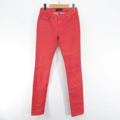 マークバイマークジェイコブス MARC by MARC JACOBS デニムパンツ ジーンズ ジップフライ 26 赤系 レッド ロング丈 M193011のサムネイル