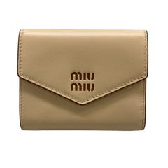 RFID搭載 近年 miumiu ミュウミュウ ヴィッテロダイノレザー ベージュ