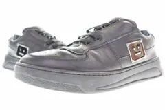 アクネ ストゥディオズ Acne Studios PEREY LACE UP PI SNEAKERS BLACK SIZE41 BD0108-AX0 レースアップ レザー スニーカー ブラック スマイル プレート 【ブランド古着ベクトル】 ●▲260307のサムネイル