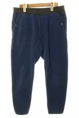 アンダーカバー UNDERCOVER ISM フリース ジョガーパンツ サイズ4 N4507 レザーパイピング ネイビー 【ブランド古着ベクトル】【中古】●260523のサムネイル