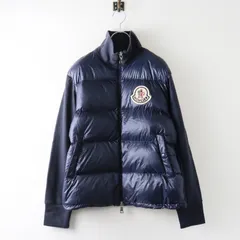 JPタグ 2023年 モンクレール MONCLER MAGLIA APERTA CON ZIP デカワッペン 切替 ダウンジャケット S//ネイビー■【2400015090306】のサムネイル