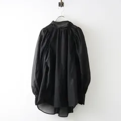 美品 デミルクスビームス Demi-Luxe BEAMS オーガンジー リボンブラウス 36｜ブラック ボウタイ シアー 【2400015076478】のサムネイル