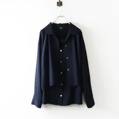 定価3.7万 エヴェックスバイクリツィア EVEX by KRIZIA kireri レイヤードシャツ 44＼ネイビー ブラウス キャミソール【2400015080581】のサムネイル