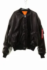 アルファ ALPHA REVERSIBLE MA-1 BLACK XL 797-5252035 フェイク レザー リバーシブル ブラック 黒 リバーシブル ャケット アウター 【ブランド古着ベクトル】【中古】●260311のサムネイル