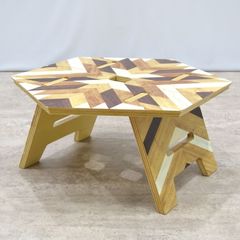 美品 ざぁ～ッス The Arth テーブル ヘキ次郎ンドル黒 六角形 ヘキサ