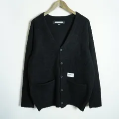 美品25AW NEIGHBORHOOD ネイバーフッド MOHAIR CARDIGAN 25213NH-KNM01 モヘア混 ニット カーディガン サイズM 黒911Q♪のサムネイル
