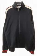 グッチ GUCCI TECHNICAL JERSEY JACKET BLACK SIZE M 474634 X5T39 サイドライン テクニカル トラック ジャケット ブラック 【ブランド古着ベクトル】【中古】☆AA★260513のサムネイル