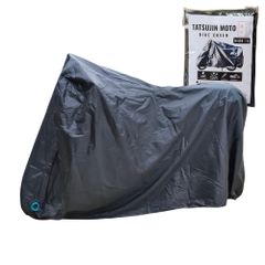 TATSUJIN MOTO（達人モト） バイクカバー 210D 軽量 撥水 250cc 400cc対応 ロックホール付き XLサイズ 全長230cm [XL]