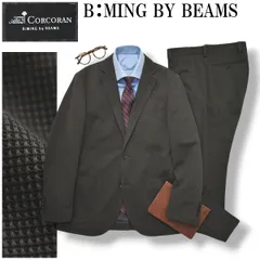 ビーミング バイ ビームス B：MING BY BEAMS Albini CORCORAN サーフニット シングル 2B スーツ セットアップ 上下 春夏 48 グレー メンズのサムネイル