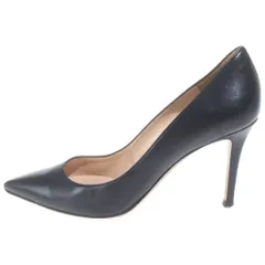 Gianvito Rossi (ジャンヴィト・ロッシ) ポインテッドトゥ ピンヒールパンプス シューズ レザー ブラック レディースのサムネイル