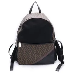 FENDI (フェンディ) ズッカ柄 バックパック リュック ブラウン/ブラック 7VZ042のサムネイル