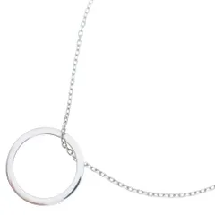 Maison Martin Margiela (メゾンマルタンマルジェラ) ロゴ リング ペンダント シルバー ネックレス SM1UU0066 P8865のサムネイル