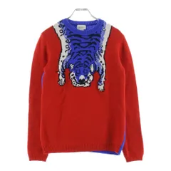 GUCCI (グッチ) Tiger Sweater タイガーモチーフ セーター ニット レッド 436071 X1336のサムネイル