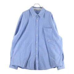 ALEXANDER WANG (アレキサンダーワン) フロントポケット ストラップ 長袖シャツ ジャケット ブルー/ホワイト 6CC3231010のサムネイル