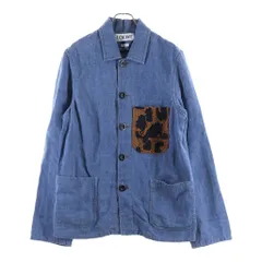 LOEWE (ロエベ) アナグラムレザーポケット デニムシャツジャケット H2268160PA インディゴブルーのサムネイル