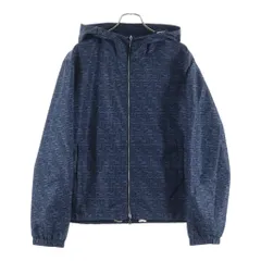 FENDI (フェンディ) Denim-Effect-Ff-Windbreaker ズッカ柄 リバーシブルナイロンジャケット ネイビー FAA615-AV61のサムネイル