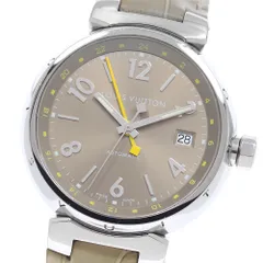ルイ・ヴィトン LOUIS VUITTON Q1132 タンブール デイト GMT 自動巻き メンズ 箱・保証書付き_970575のサムネイル