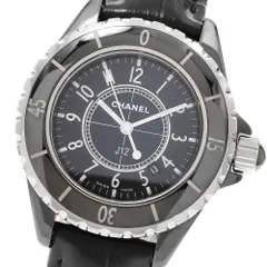 シャネル CHANEL H0680 J12 黒セラミック 33MM デイト クォーツ レディース 美品 _970820のサムネイル